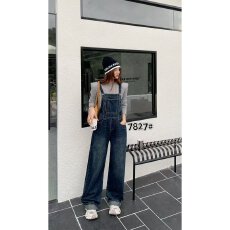 批发档口上新 2026年<b class='q'>夏</b>季女装宽松直筒高腰牛仔背带长裤阔腿裤百搭