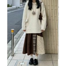 批发档口上新2026年秋冬新款女装宽松落肩连帽套头<b class='q'>卫衣</b><b class='q'>中长款</b>毛绒上衣