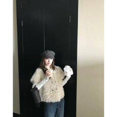 批发档口上新 2026秋<b class='q'>冬</b>新款女士宽松直筒毛绒马甲短款保暖外搭坎肩