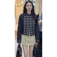 批发档口上新 2026夏季新款<b class='q'>女装</b>复古立领金属扣短款牛仔夹克<b class='q'>外套</b>