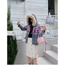 批发档口上新2026年秋冬<b class='q'>新款</b>女装连帽提花针织开衫宽松中长款<b class='q'>毛衣</b>外套