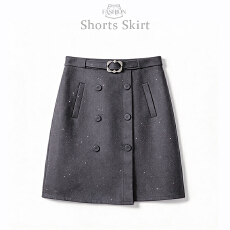 批发实拍亮闪<b class='q'>西装</b>半身裙女高腰显瘦a字裙2026春夏大码设计感黑色中裙