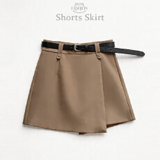 批发实拍短裙<b class='q'>女</b>2026夏装新款西装a字裙高腰防走光短裤短裙半裙假两件