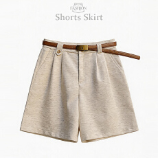 批发黑色亚麻短裤女夏季新款小个子宽松高腰a字休闲白色阔腿五分中裤