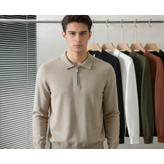 批发男士针织长袖T恤