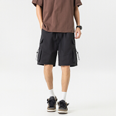 批发美式工装短<b class='q'>裤</b>男夏季薄款户外机能大口袋五分<b class='q'>裤</b>