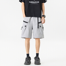 批发夏季新款腰带松紧运动五分<b class='q'>裤</b>男户外宽松百搭休闲短<b class='q'>裤</b>