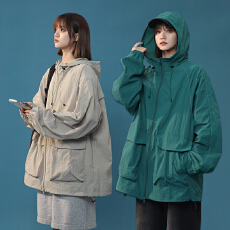 批发驱蚊防虫纤维夜光线条防晒男女夏季宽松轻薄透气防晒服<b class='q'>外套</b>情侣