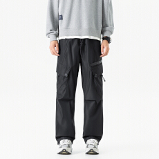 批发男装<b class='q'>美式</b>复古机能多口袋工装裤男潮牌痞帅宽松直筒<b class='q'>休闲</b>长裤子