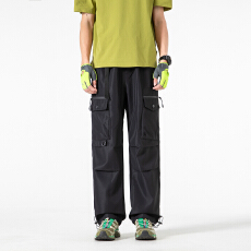 男装美式复古机能多口袋工装裤男潮牌痞帅宽松直筒休闲长裤子