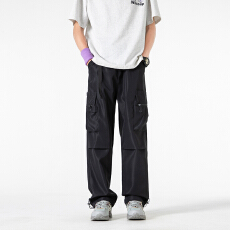 批发<b class='q'>美式</b>复古工装裤男款春秋季男士宽松直筒<b class='q'>休闲</b>户外运动冲锋裤