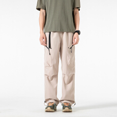 批发男装<b class='q'>美式</b>复古机能多口袋工装裤男潮牌痞帅宽松直筒<b class='q'>休闲</b>长裤子