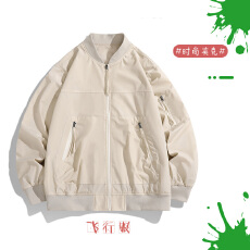 批发美式棒球服外套春秋男士休闲百搭高级感上衣飞行夹克男