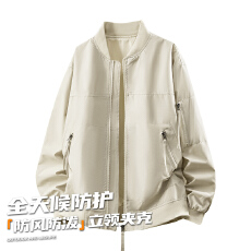 批发美式棒球服外套春秋男士休闲百搭高级感上衣飞行夹克男