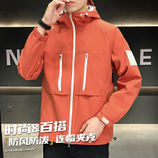 批发美式工装夹克男款春秋新款户外运动休闲百搭冲锋夹克外套男