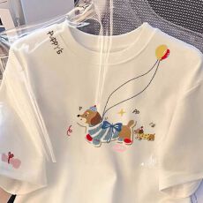 批发2026年新款百搭休闲短袖男士<b class='q'>宽松</b>透气T恤女士纯棉透气<b class='q'>打底衫</b>上衣