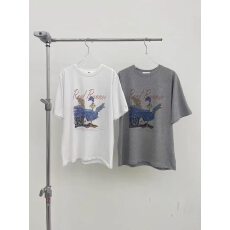 批发韩版纯棉100%棉 2026年<b class='q'>夏装</b>短袖T恤<b class='q'>女</b>印花