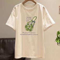 批发韩版纯棉100%棉 2026年<b class='q'>夏装</b>短袖T恤<b class='q'>女</b>印花