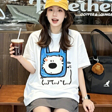 批发韩版纯棉   2026年夏装短袖<b class='q'>T</b><b class='q'>恤</b>女<b class='q'>印花</b>