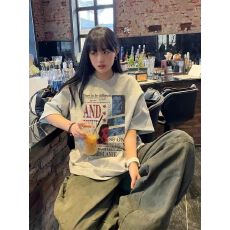 批发韩版纯棉 2026年夏装<b class='q'>短袖</b><b class='q'>T</b><b class='q'>恤</b>女印花
