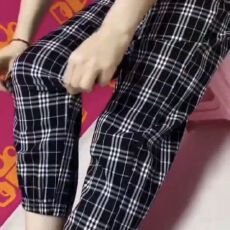 批发夏季中年妈妈冰丝休闲裤春夏季薄款黑白格子显高显瘦大码长裤子女