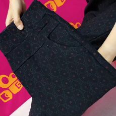 批发女裤春秋<b class='q'>冬</b>外穿裤子两侧带兜直筒裤中老年女裤印花子裤女