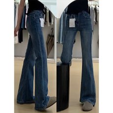 批发韩版高级原色品味蓝拼接<b class='q'>直筒</b><b class='q'>牛仔裤</b>女2026秋季高腰宽松弹力拖地裤