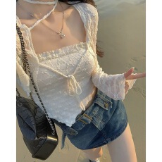 批发2026春夏大码女装高腰a字显瘦防走光包臀短裙胖妹妹牛仔<b class='q'>半身裙</b>子