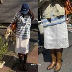 批发东大门 甜美少女 韩国百搭 2026春夏 校园风开叉半身裙