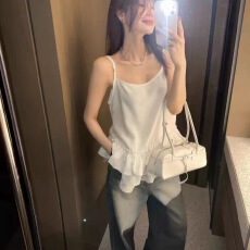 批发2026 韩国东大门百搭 <b class='q'>荷叶边</b>甜美可爱层层<b class='q'>连衣裙</b>