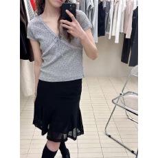 批发2026 <b class='q'>韩国</b>东大门百搭春夏蕾丝拼接小碎花短袖T恤