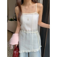 批发chic 韩系夏季甜美小众设计感法式V领<b class='q'>双层</b>别致泡泡袖<b class='q'>雪纺</b><b class='q'>衫</b>上衣