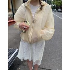 批发已出 韩版  夏季轻薄微透连帽休闲防晒服防晒外套 女