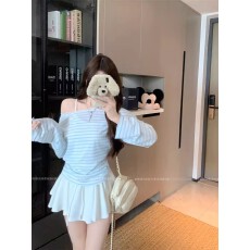 批发【官图天丝螺纹110克】美式复古纯欲风长袖<b class='q'>T</b><b class='q'>恤</b>女时尚百搭微透上衣