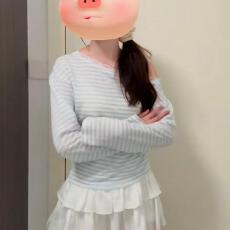 批发【官图天丝螺纹110克】韩版复古纯欲风长袖<b class='q'>T</b><b class='q'>恤</b>女时尚百搭微透上衣