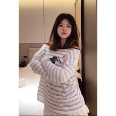 批发【官图蛀虫布】韩版复古纯欲风长袖<b class='q'>T</b><b class='q'>恤</b>女设计感小众时尚上衣ins潮