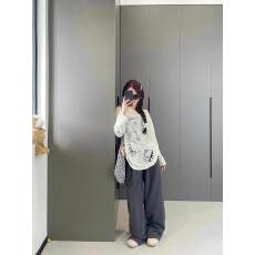 批发【官图蛀虫布】韩版复古慵懒风<b class='q'>长袖</b><b class='q'>T</b><b class='q'>恤</b>女夏季新款防晒罩衫上衣ins