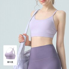 批发新款瑜伽服套装紧身聚拢美背健身服女速干跑步运动背心两件套女装
