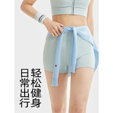 跨境夏季款条纹高腰瑜伽短裤女收腹无痕提臀健身跑步运动裤女装