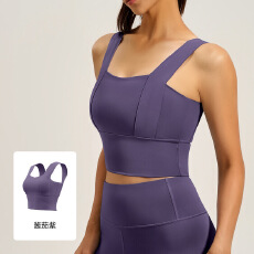 批发跨境<b class='q'>外贸</b>宽肩带美背运动服内衣防震跑步健身聚拢运动文胸瑜伽服