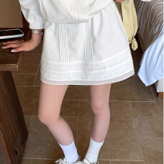 批发芭蕾少女纯色白色温柔精致松紧短裙显瘦半身裙韩系2026白裙