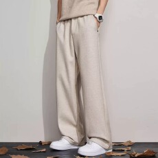 批发｜现货星空尼280g｜港风高级休闲裤<b class='q'>秋</b>冬新款卫裤男士垂感直筒裤子