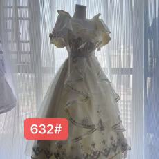 批发温柔气质时尚不规则白月光杏色<b class='q'>连衣裙</b>女生夏季新款<b class='q'>蝴蝶结</b>设计长裙