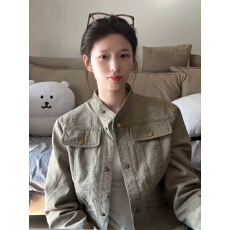 批发复古风水洗做旧质感牛仔外套女2026新款今年流行爆款独特漂亮夹克