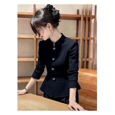 批发小香风高级感黑色西装外套女2026春秋季新款韩系通勤百搭西服<b class='q'>上衣</b>