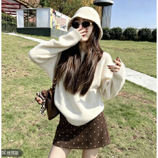 批发2026新款白色毛衣半身连衣<b class='q'>裙</b>女韩系巨好看秋冬季穿搭一整套装短<b class='q'>裙</b>