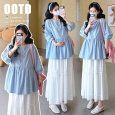 批发2026实拍<b class='q'>夏</b>季新款孕妇娃娃衫上衣