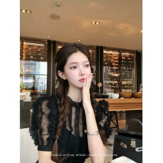 批发THEHANDLE OFFICIAL dolce gabb*a私服秀款重工压褶蕾丝连衣裙夏