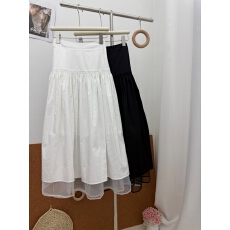 批发春夏温柔风<b class='q'>网纱</b>拼接半身<b class='q'>裙</b>褶皱高腰显瘦百搭a字<b class='q'>裙</b>长<b class='q'>裙</b>