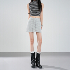 批发灰色运动短裙女2026<b class='q'>新款</b>夏季高腰a字半身裙包臀卫裙小个子裙裤子